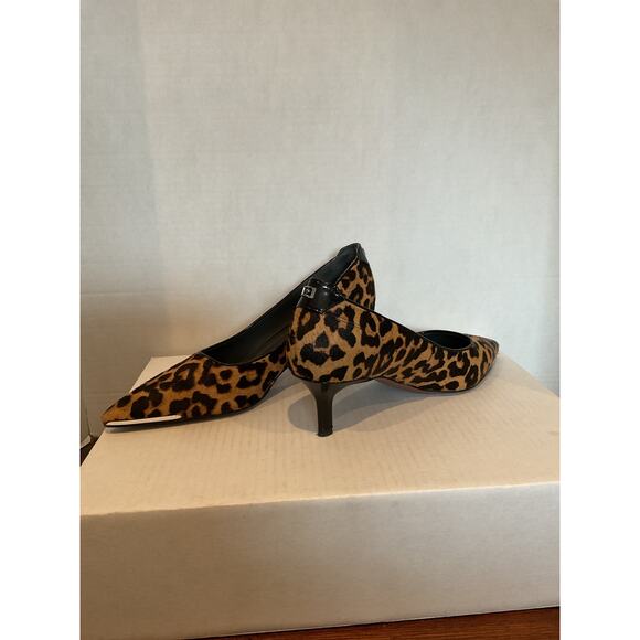 Franco Sarto- Khalsa- Calf Hair Leather - Leopard print, Kitten Heel - Pumps-9M - Picture 2 of 10